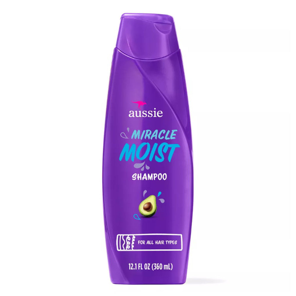 Aussie Miracle Moist with Avocado And Jojoba Oil, Paraben Free Shampoo, 12 Oz